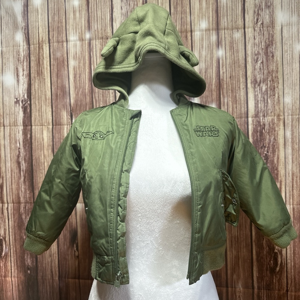 GAP Kids Green Puffer Jacket with Hood